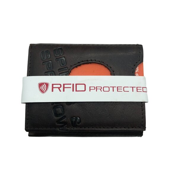 Spikes & Sparrow Austin RFID Protected Leather Wallet Dark Brown Trifold 16530 - Picture 2 of 8